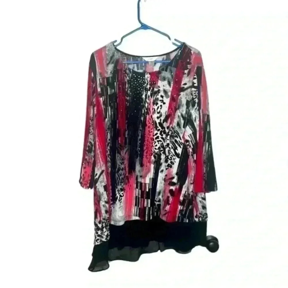 CJ Banks 3/4 sleeve top